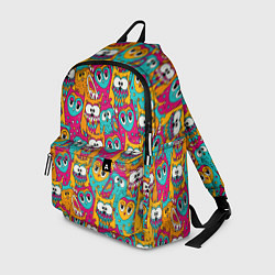 Рюкзак Совы разноцветные, цвет: 3D-принт