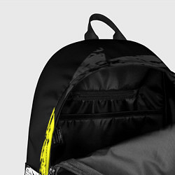Рюкзак Black yellow abstract sport style, цвет: 3D-принт — фото 2