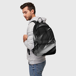 Рюкзак GEOMETRY STRIPES BLACK & WHITE, цвет: 3D-принт — фото 2