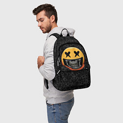Рюкзак Смайлик на черепе Emoji, цвет: 3D-принт — фото 2