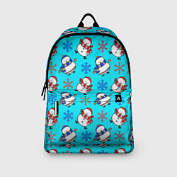 Рюкзак Снеговики и снежинки, цвет: 3D-принт — фото 2