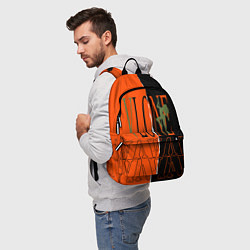 Рюкзак V lone orange dark logo, цвет: 3D-принт — фото 2