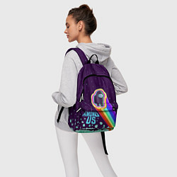 Рюкзак AMONG US neon rainbow, цвет: 3D-принт — фото 2