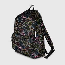 Рюкзак SLAVA MARLOW - Неоновые смайлы, цвет: 3D-принт