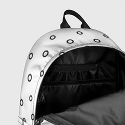 Рюкзак Черно-белый узор в горошек, цвет: 3D-принт — фото 2