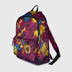 Рюкзак Цветы - шестеренки, цвет: 3D-принт