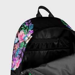Рюкзак Цветы в круге, цвет: 3D-принт — фото 2