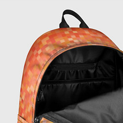 Рюкзак Оранжевая пиксель абстракция, цвет: 3D-принт — фото 2