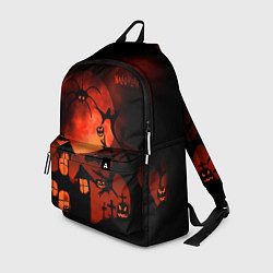 Рюкзак Красная луна на Хэллоуин, цвет: 3D-принт