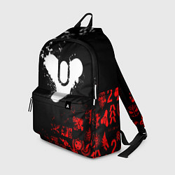Рюкзак DESTINY 2 RED & WHITE PATTERN LOGO, цвет: 3D-принт