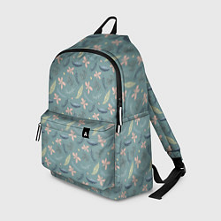 Рюкзак Цветочный принт Декоративный винтажный узор с цвет, цвет: 3D-принт