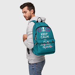 Рюкзак Keep calm and play squid game, цвет: 3D-принт — фото 2