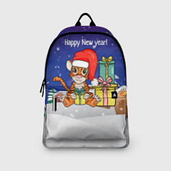 Рюкзак Новый год 2022 - Тигр с подарками, цвет: 3D-принт — фото 2