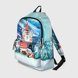 Рюкзак Тигренок в заснеженную погоду, цвет: 3D-принт