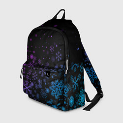 Рюкзак Новогодние снежинки Градиент, цвет: 3D-принт