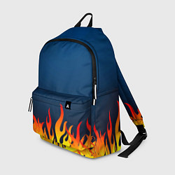 Рюкзак Пламя огня синий фон, цвет: 3D-принт