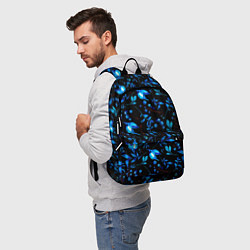 Рюкзак Ночные синие листья, цвет: 3D-принт — фото 2
