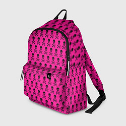Рюкзак Розовый фон с черепами паттерн, цвет: 3D-принт