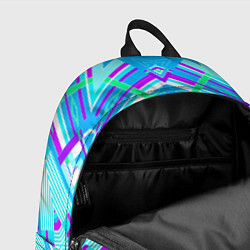 Рюкзак Геометрический орнамент в голубых тонах, цвет: 3D-принт — фото 2