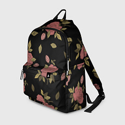 Рюкзак Розовые розы на темном фоне, цвет: 3D-принт