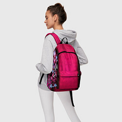 Рюкзак Розовый в цветах, цвет: 3D-принт — фото 2