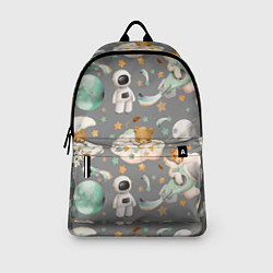 Рюкзак Львенок на ракете на темно-сером, цвет: 3D-принт — фото 2