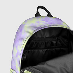 Рюкзак Нежный желто-фиолетовый тай дай, цвет: 3D-принт — фото 2