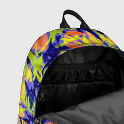 Рюкзак Пятнистый желто-фиолетовый узор, цвет: 3D-принт — фото 2