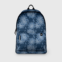 Рюкзак Темно-синий цветочный узор pattern, цвет: 3D-принт — фото 2