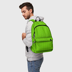 Рюкзак Зеленые волнистые узоры, цвет: 3D-принт — фото 2