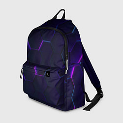 Рюкзак Фигурный фиолетовый фон, цвет: 3D-принт