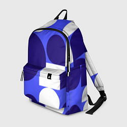 Рюкзак Абстрактный набор геометрических фигур - Синий фон, цвет: 3D-принт