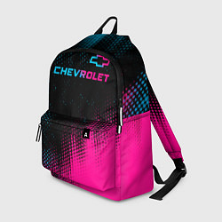 Рюкзак Chevrolet - neon gradient: символ сверху, цвет: 3D-принт