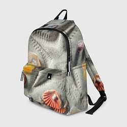Рюкзак Звезда из песка, ракушки и две жемчужины, цвет: 3D-принт