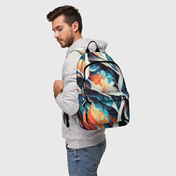 Рюкзак Красочная листья - абстракция, цвет: 3D-принт — фото 2