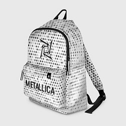 Рюкзак Metallica glitch на светлом фоне: символ сверху на, цвет: 3D-принт