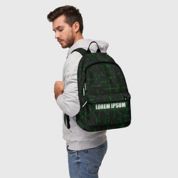 Рюкзак Lorem Ipsum - зелёный лабиринт, цвет: 3D-принт — фото 2