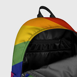 Рюкзак Абстрактные геометрические разноцветные треугольны, цвет: 3D-принт — фото 2