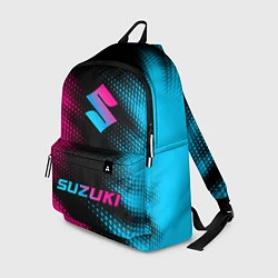 Рюкзак Suzuki - neon gradient: символ сверху надпись сниз, цвет: 3D-принт