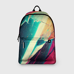 Рюкзак Разбитый экран, неоновые осколки, цвет: 3D-принт — фото 2