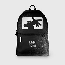 Рюкзак Limp Bizkit glitch на темном фоне: символ, надпись, цвет: 3D-принт — фото 2