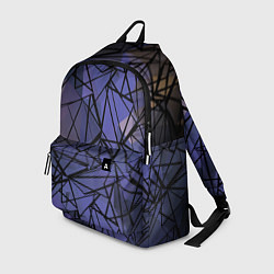 Рюкзак Blue with black stripes pattern, цвет: 3D-принт