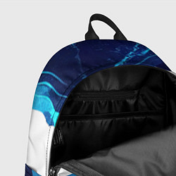Рюкзак Синие разводы краски, цвет: 3D-принт — фото 2