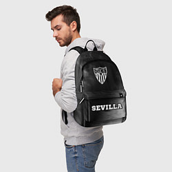 Рюкзак Sevilla sport на темном фоне: символ, надпись, цвет: 3D-принт — фото 2