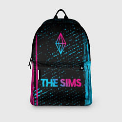 Рюкзак The Sims - neon gradient: символ, надпись, цвет: 3D-принт — фото 2