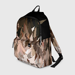 Рюкзак Abstract mosaic pattern brown and black, цвет: 3D-принт