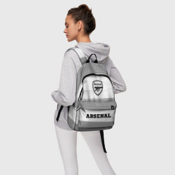 Рюкзак Arsenal sport на светлом фоне: символ, надпись, цвет: 3D-принт — фото 2