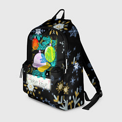 Рюкзак Новый год ёлочные шары, цвет: 3D-принт