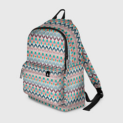 Рюкзак Многоцветный полосатый восточный орнамент, цвет: 3D-принт