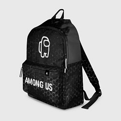 Рюкзак Among Us glitch на темном фоне: символ, надпись, цвет: 3D-принт